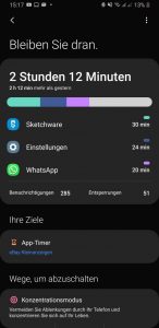 Galaxy Note 9 Android 10 Digital Wellbeing