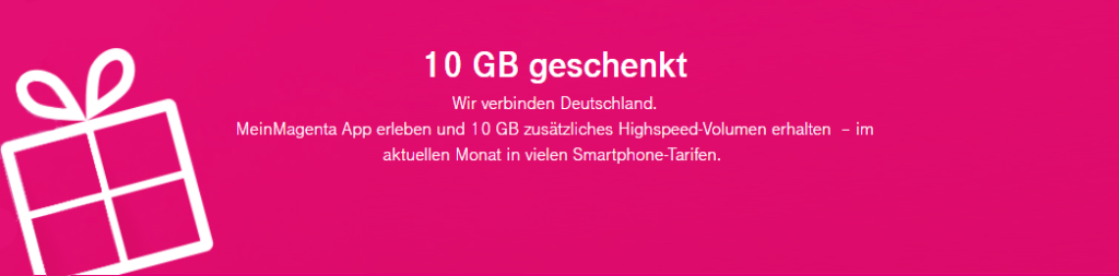 10 GB Datenvolumen T-Mobile