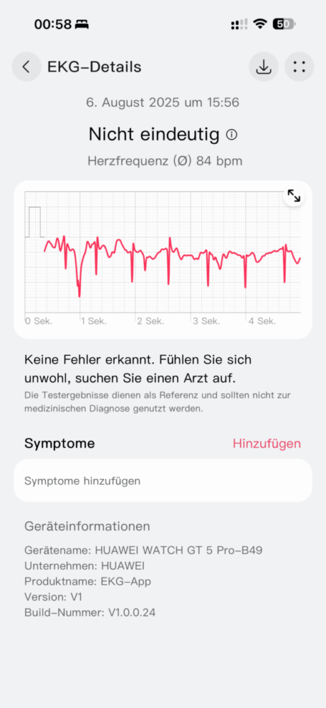 Huawei Watch GT 5 Pro EKG